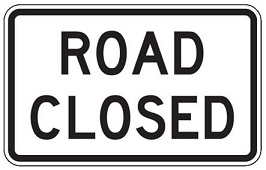 Road Closed - 48x30-inch Reflective Roll-up